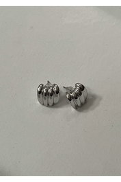 Heliophilia Silver Pendientes de Latón Plateados